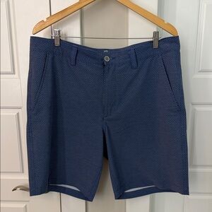 Southern Tide Blue Performance Micro-Pattern Stretch Shorts
